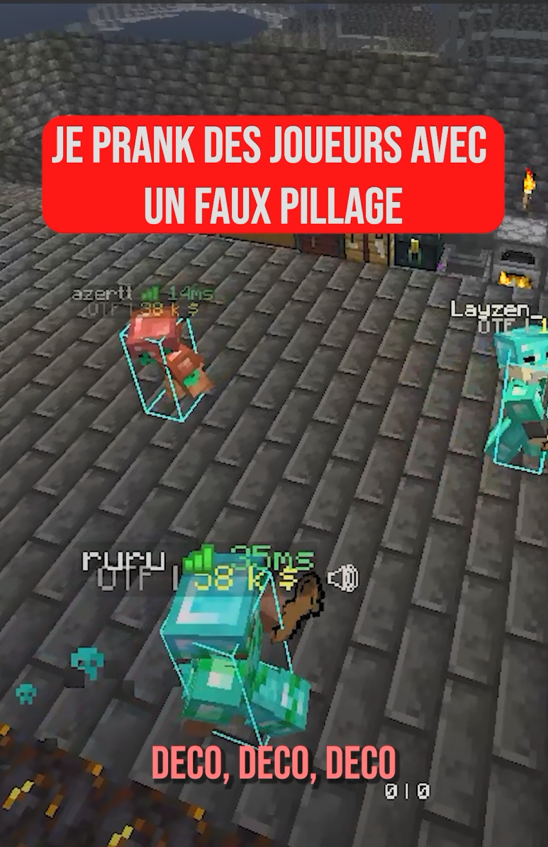Compilation prank Minecraft, montage de Survie Tiktok